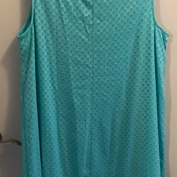 CJ Banks Turquoise Blue Sleeveless Dress Size 14W Brand New With Tags - Picture 3 of 6
